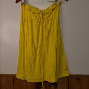 PINK Victoria's Secret Bright Yellow A-Line Drawstring Skirt